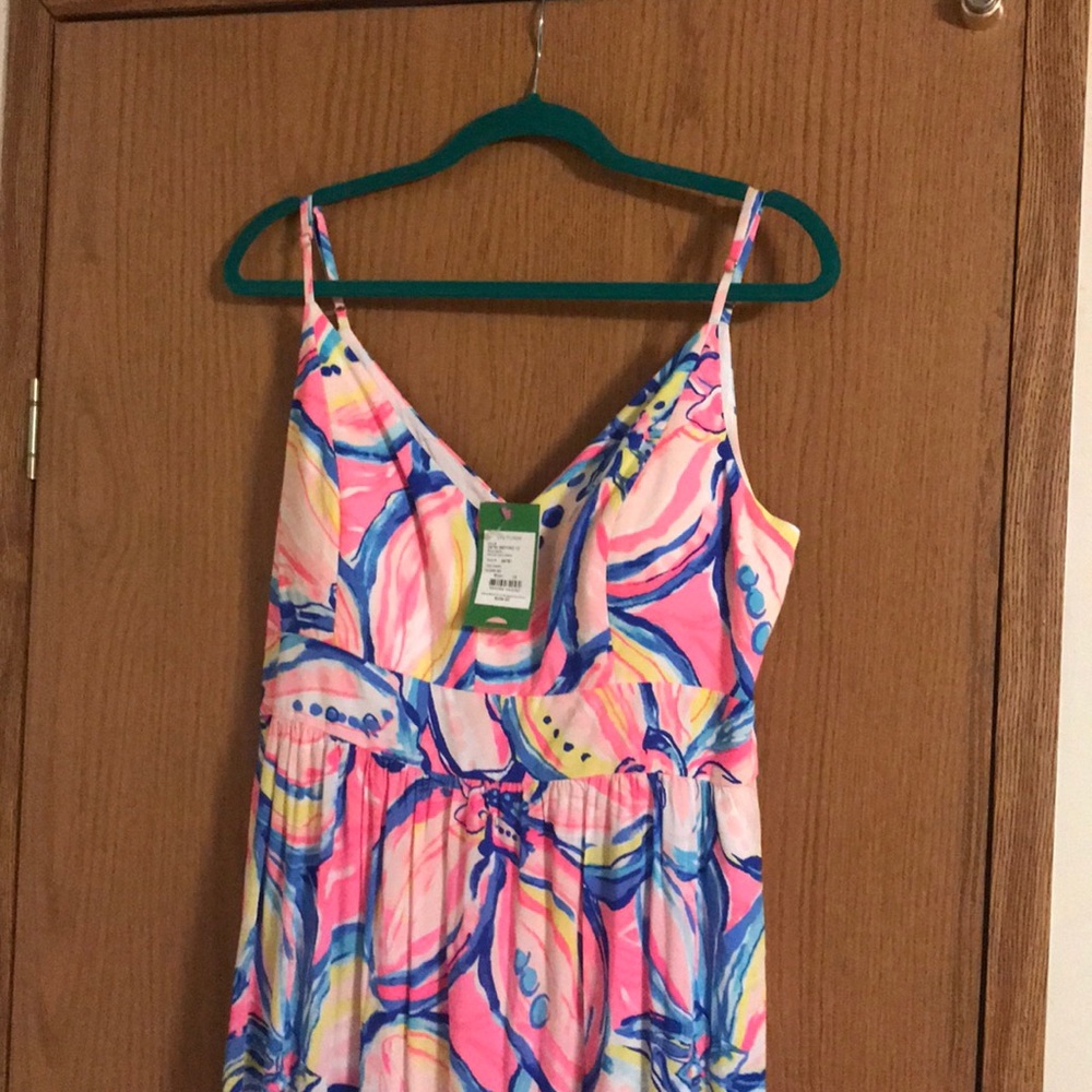 Pink sunset maxi dress NWT